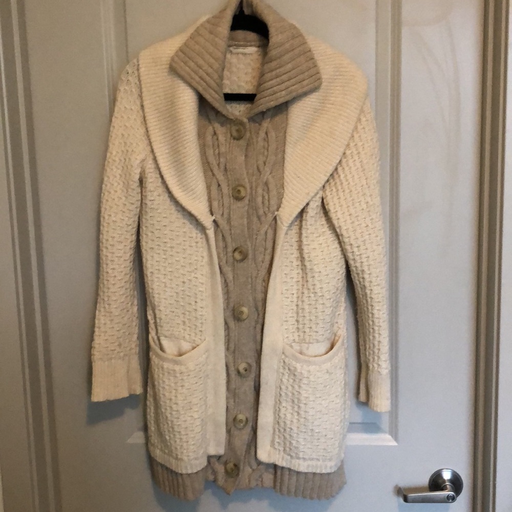 Anthropologie Sleeping On Snow Fisherman's Companion Sweatercoat